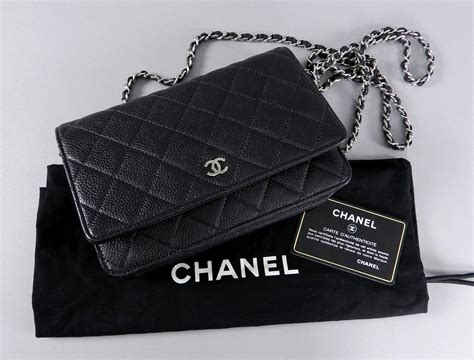 black chanel wallet|chanel black wallet with chain.